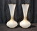 (Pr) OPALINE VASES WITH GOLD DECORATIONS