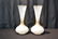 (Pr) OPALINE VASES WITH GOLD DECORATIONS - 2