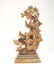 CARVED SOAPSTONE SCULPTURE OF BIRDS & FLOWERS