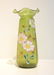 VICTORIAN GREEN GLASS RUFFLED VASE