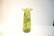 VICTORIAN GREEN GLASS RUFFLED VASE - 4