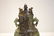 2-TONE COVERED JADE VASE WITH FOO DOG HANDLES - 2