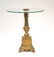 BRONZE & GLASS TOP END TABLE WITH