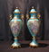 (Pr) SEVRES STYLE COVERED URNS WITH FIGURAL