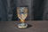 CUT GLASS GOBLET WITH ETCHED MEDALLIONS - 2