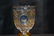 CUT GLASS GOBLET WITH ETCHED MEDALLIONS - 3