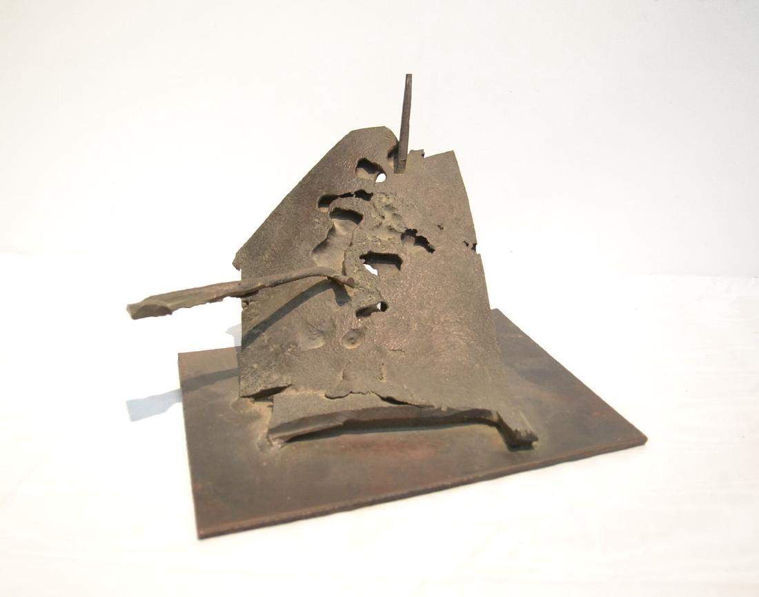BRONZE ABSTRACT SCULPTURE SIGNED TATTI: (BENEDICT TATTI , 1917-1993) - 10" x 8" x 7 1/2"