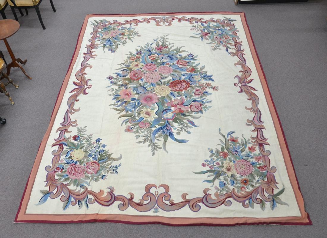 8' 4" x 11' 6" NEEDLEPOINT RUG: 8' 4" x 11' 6" NEEDLEPOINT RUG