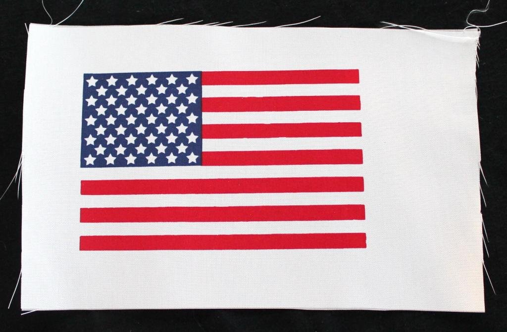 US Flag Beta Cloth Patch: A 6"x 9.5" US Flag beta cloth patch with perfect color registration and in excellent condition.