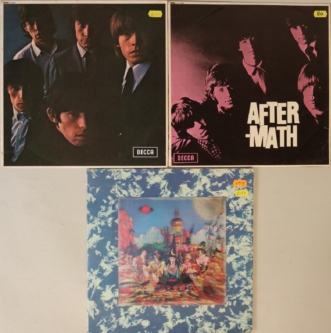 THE ROLLING STONES - ORIGINAL 60s LPs: THE ROLLING STONES - ORIGINAL 60s LPs. Cracking selection of 3 x early UK 'unboxed' pressing LPs presented in very neat condition. TItles are No. 2 (LK 4661 1A/2A - lovely glossy Ex/VG+ light discolou
