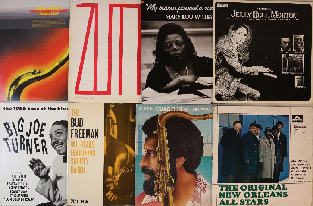 JAZZ - BIG BAND/DIXIE/SWING: JAZZ - BIG BAND/DIXIE/SWING. A grand collection of around 180 x LPs. Artists/titles include Hank Mobley - Hard Bop, Zutty Singleton, Mary Lou Williams, Jelly Roll Morton, Big Joe Turner - 1956 Boss...