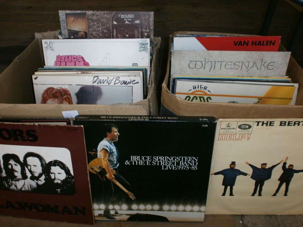 ROCK, POP, BLUES & PROG: ROCK, POP, BLUES & PROG - large collection of approx 170 LPs to include the likes of ACDC, Doors, Deep Purple, Beatles, Family, Iron Maiden, Rush, Tull, P.J Proby, Bowie, Dylan, Rolling Stones, The Wh