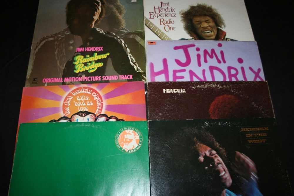 JIMI HENDRIX: JIMI HENDRIX - Set of 7 Jimi Hendrix LPs to include 'Axis Bold As Love' (8472431); 'Axis Bold As Love (Backtrack II)' (Track 2407011); 'Radio One' double LP, g/f sleeve (CCSLP212); 'Jimi Hendrix' (234