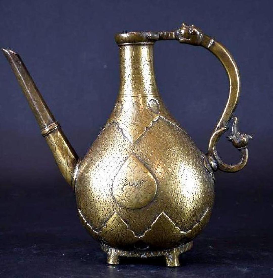 Mogol Bronze Ewer with Incised Decoration (1 of 7)