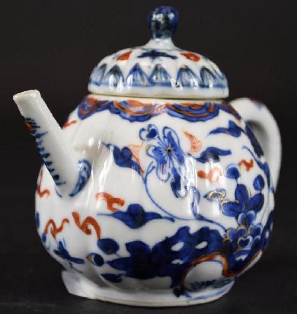 Chinese Imari Blue and White Porcelain Tea Pot (1 of 9)
