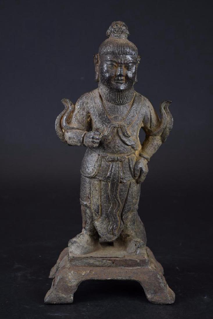 Chinese Cast Iron Standing Buddha (1 of 7)