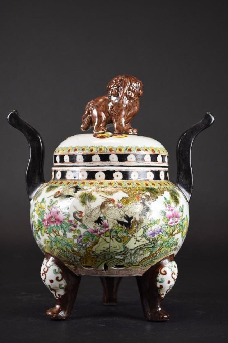 Chinese Porcelain Tripod Censer (1 of 8)