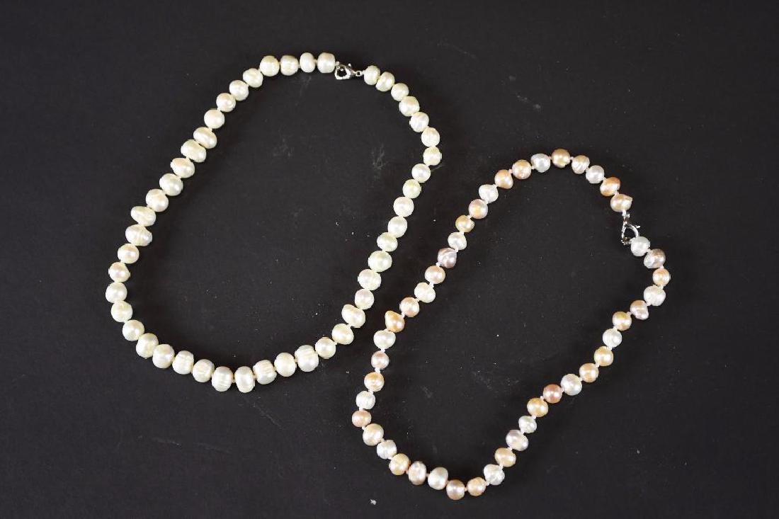 Two Strands of White Pearl Necklaces (1 of 8)