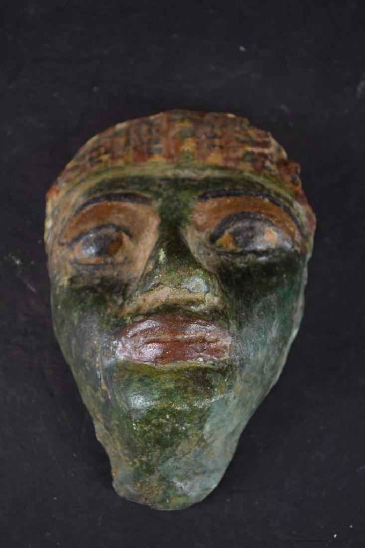 Small Ancient Egyptian Polychrome Mask (1 of 5)