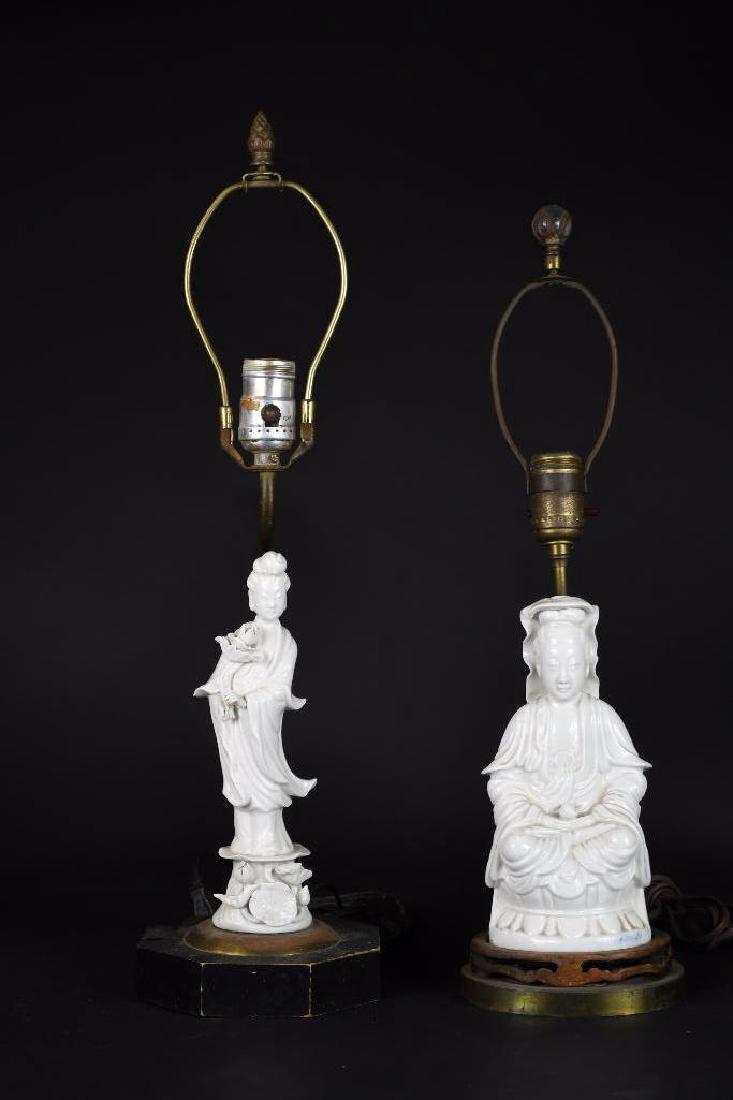 Two Chinese Blanc De Chine Lamps (1 of 9)