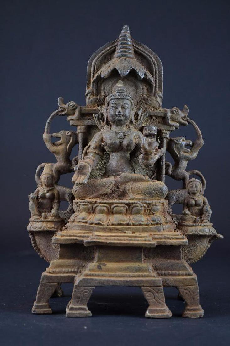 Chinese Cast Iron Seated Buddha (1 of 10)