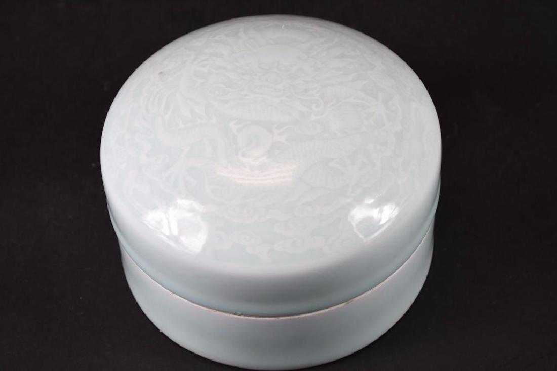 Chinese Celadon Glaze Porcelain Dragon Box (1 of 7)