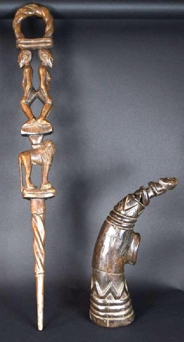 Two African or Pre Colombian Style Figures (1 of 10)