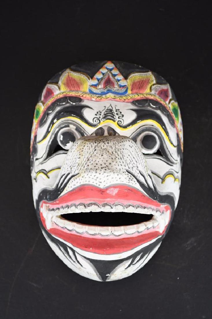 Carved Wood Polychrome Mask (1 of 7)