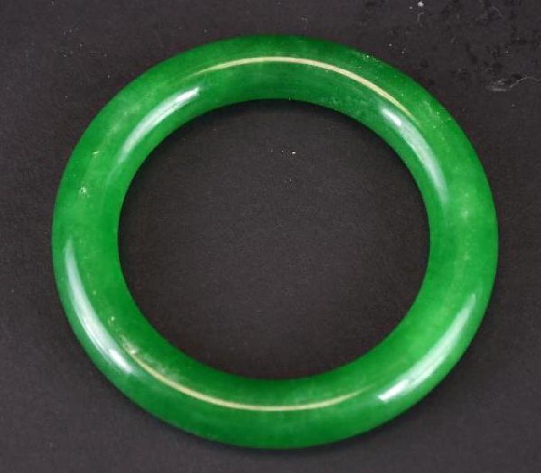 Chinese Apple Green Jadeite Bangle (1 of 9)