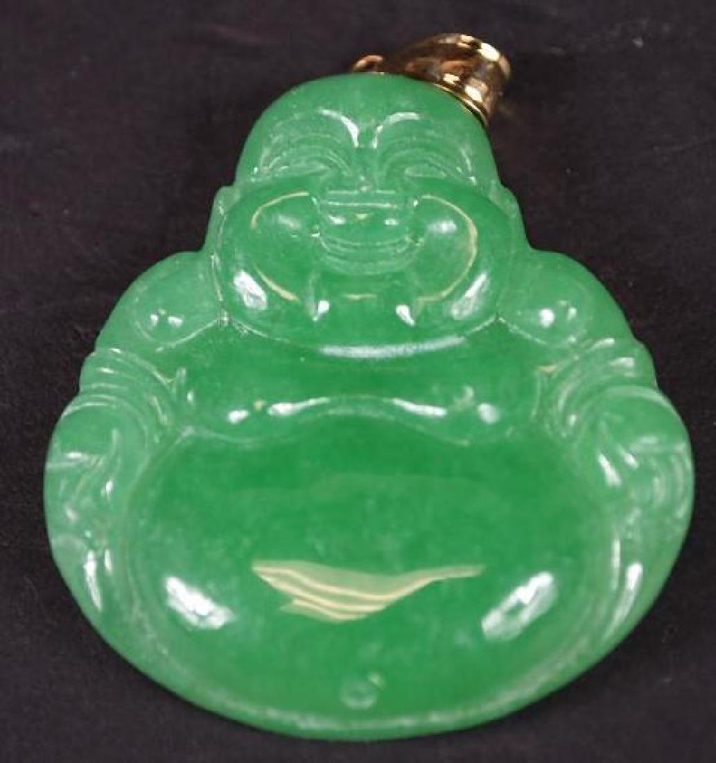Jadeite Buddha & Gold Pendant (1 of 5)