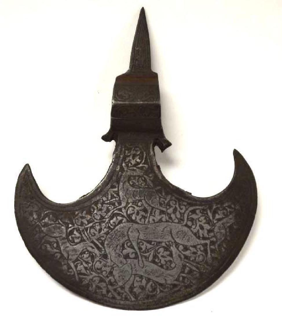 Antique Islamic Steel Axe Head with Incised Decoration (1 of 8)