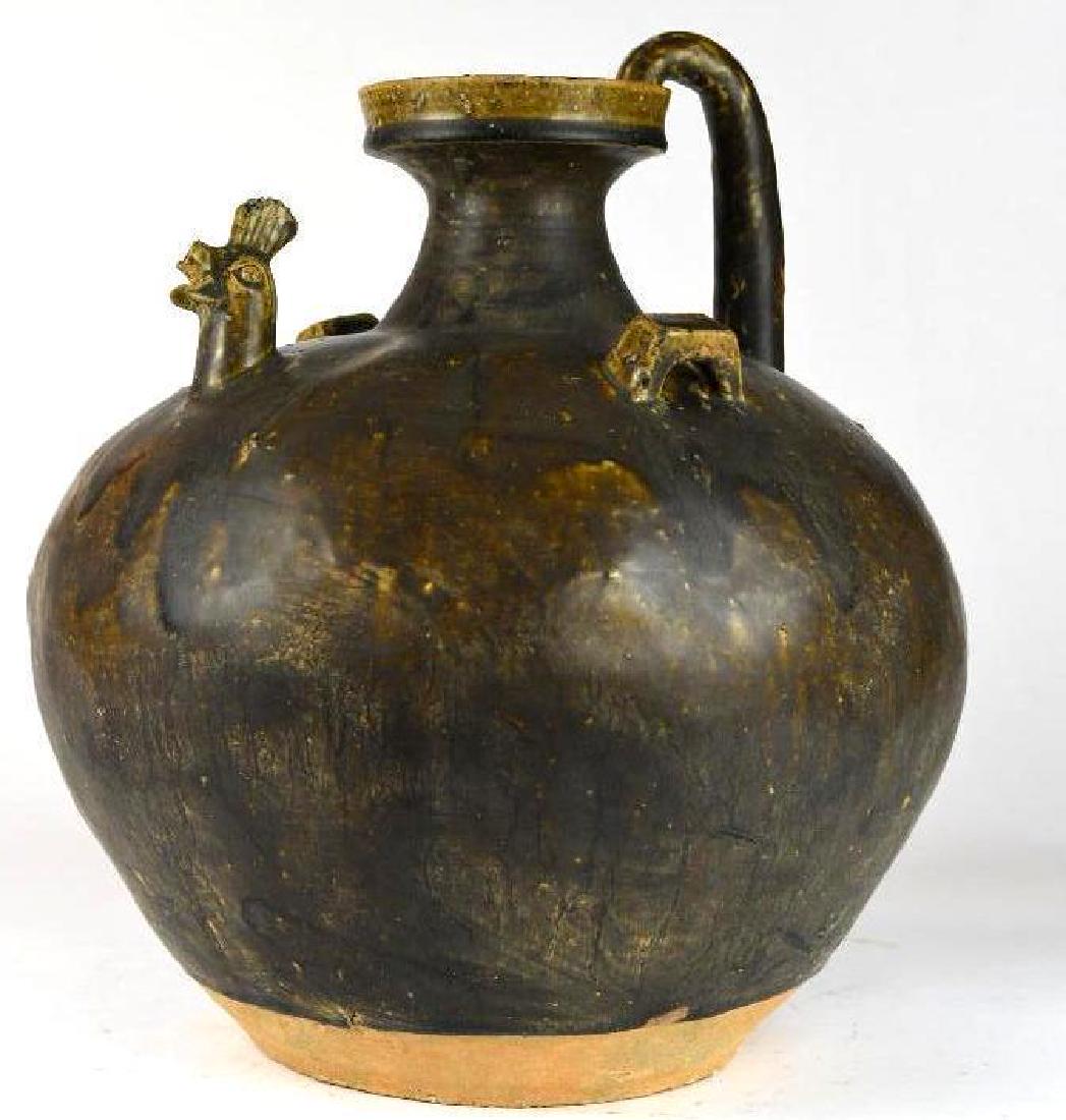Chinese Brown Glaze Pottery Ewer (1 of 7)