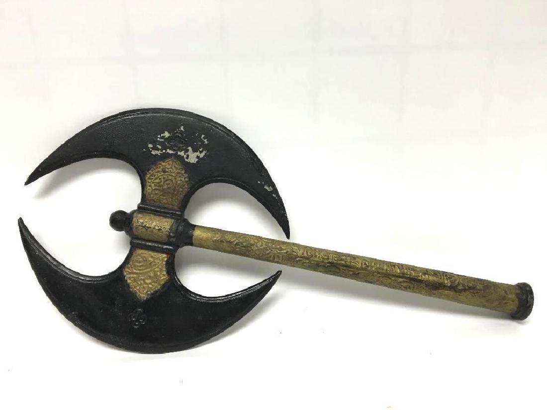 Islamic Axe with Inscription: Islamic Axe with Inscription; Length: 17 inches
