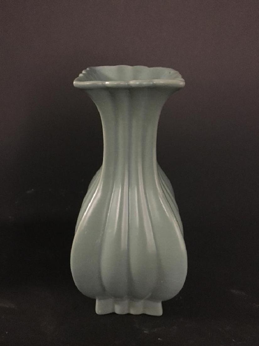 Chinese Celadon Glaze Ribbed Vase (1 of 7)