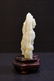 Carved celadon Jade seated Guan Yin - 3