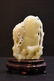 Carved celadon Jade seated Guan Yin - 4