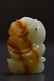 Carved Celadon Jade Pendant with Seated lady - 4