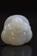 Carved White Jade Seated happy Buddha Panted - 2