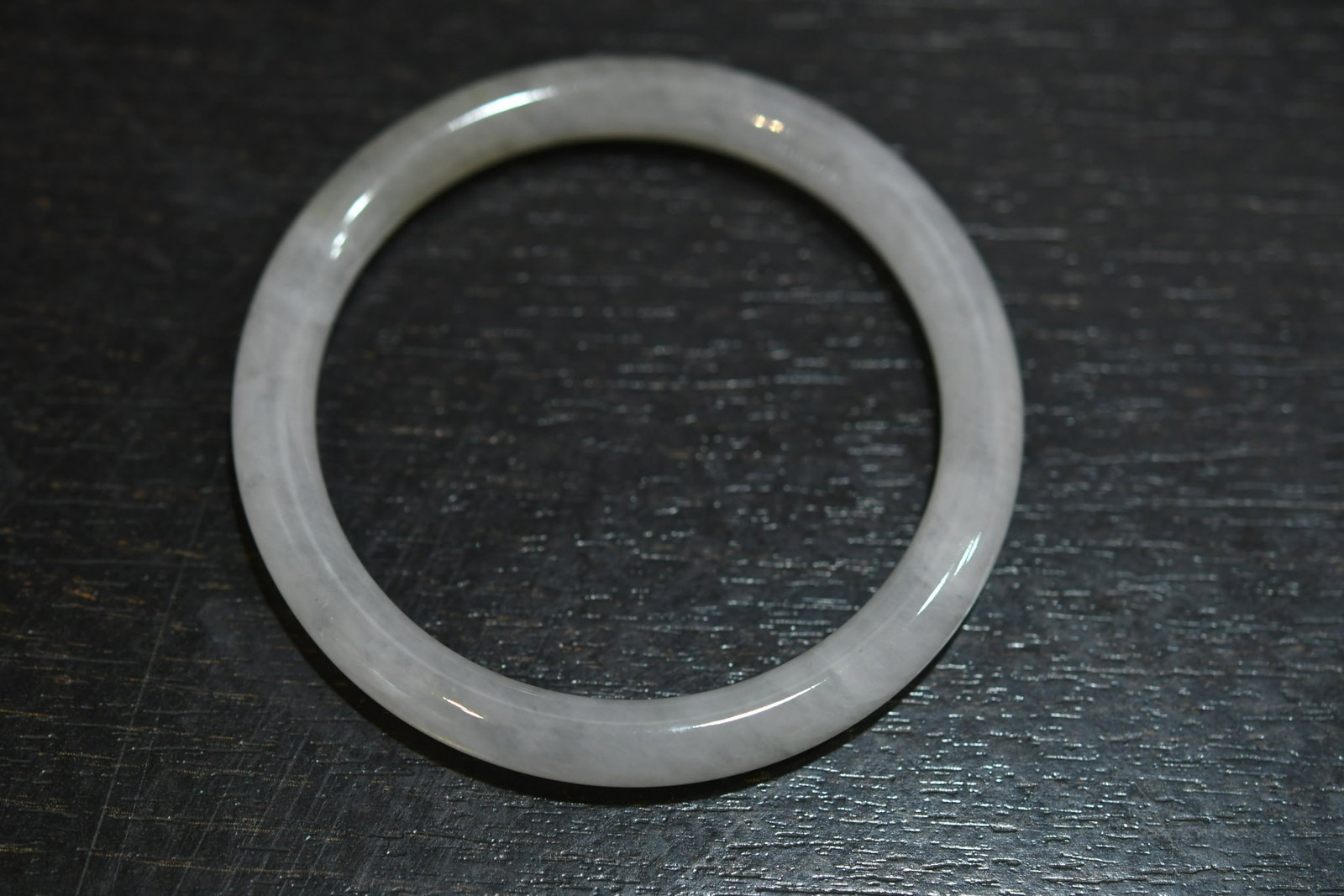 GIA Certified Natural Ice Jadeite Bangle: GIA Certified Natural Ice Jadeite Bangle