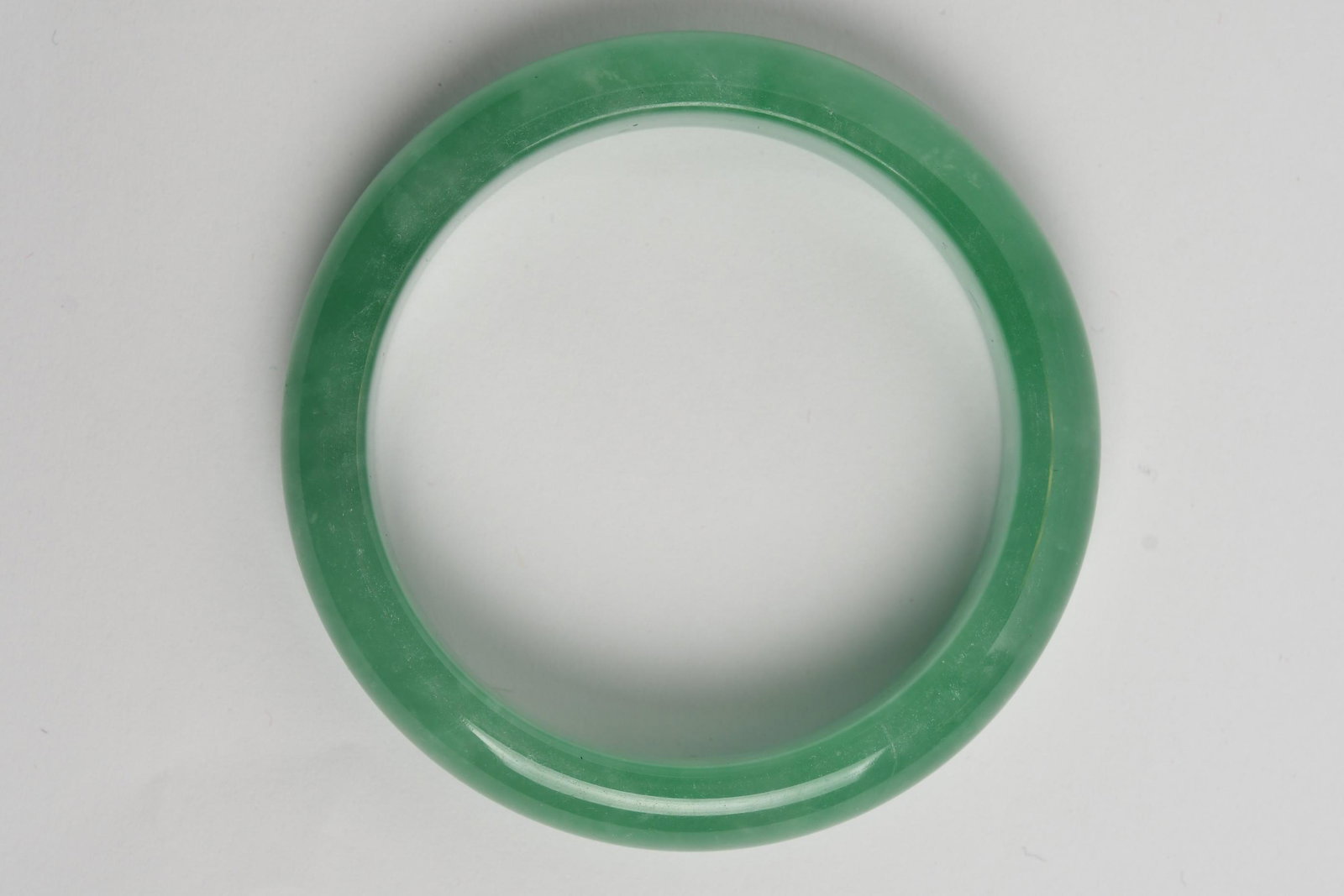 Jadeite Bangle Grade A Pale Green & White: Grade A Pale Green & White Jadeite Bangle