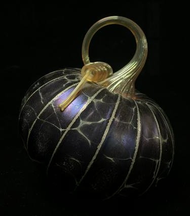 Pumpkin Art Glass Sculpture (1 of 6)