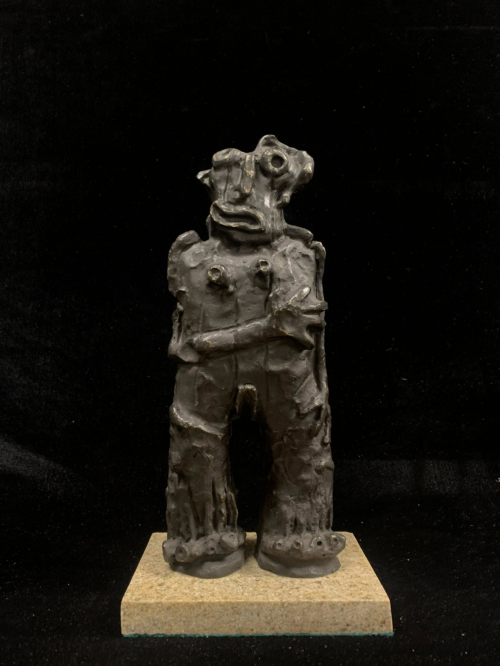 Bronze Statue of an abstract Man signed Tamaya (1 of 5)