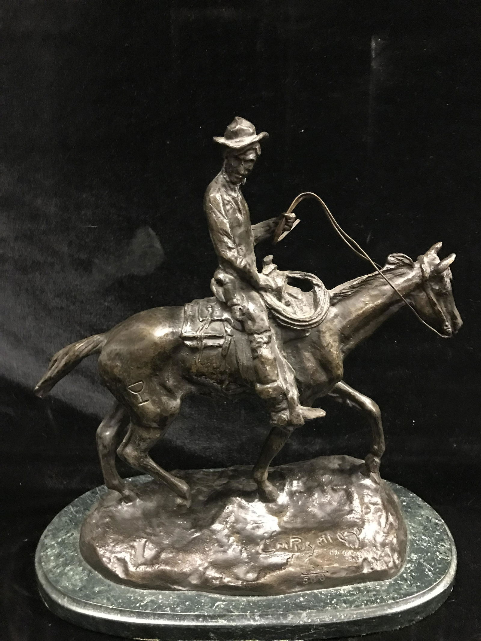 VINTAGE Limited Edition BRONZE SIGNED CHARLES RUSSELL (1 of 7)