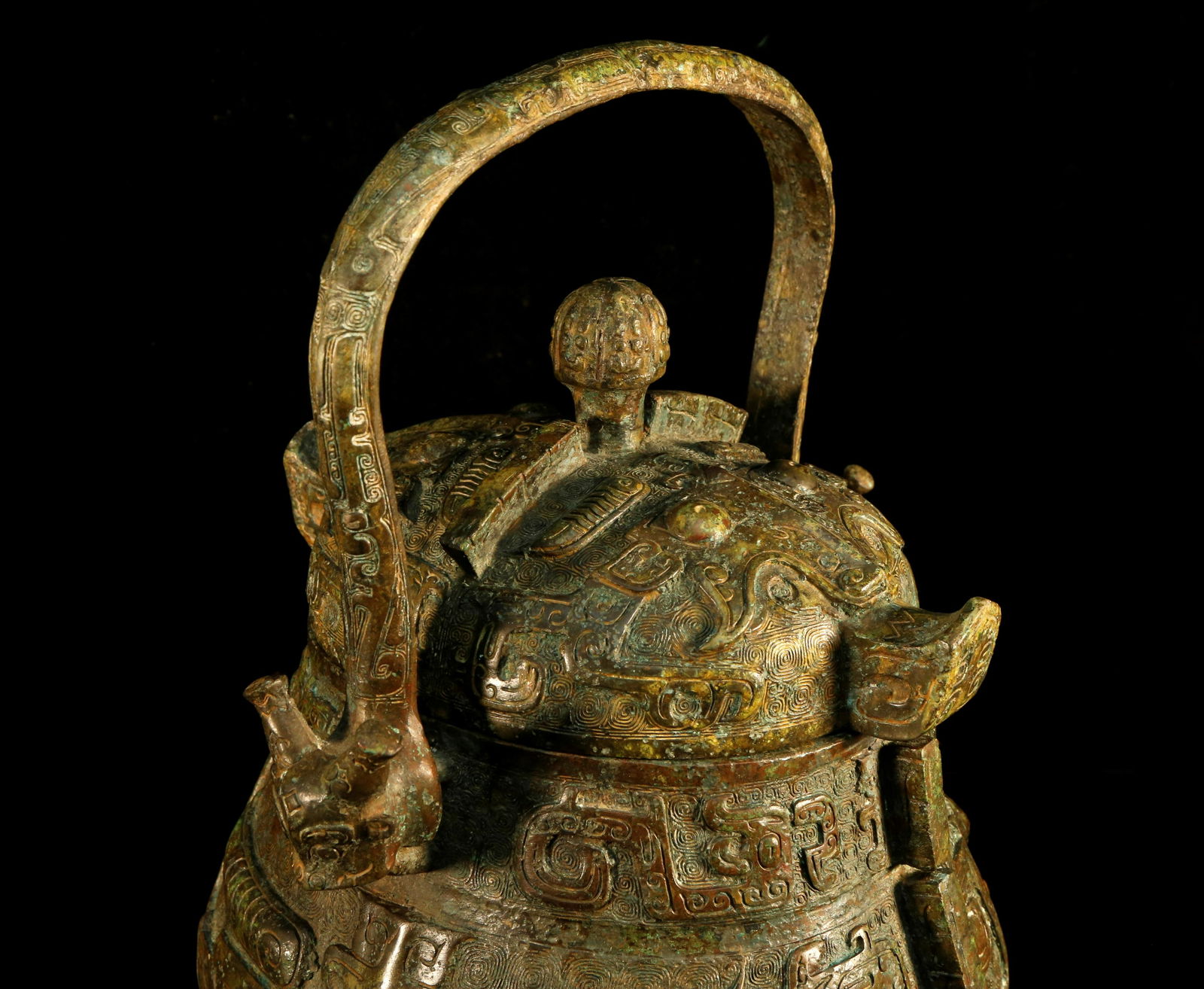 An Antique Bronze Fortune Creature Pot. - 6