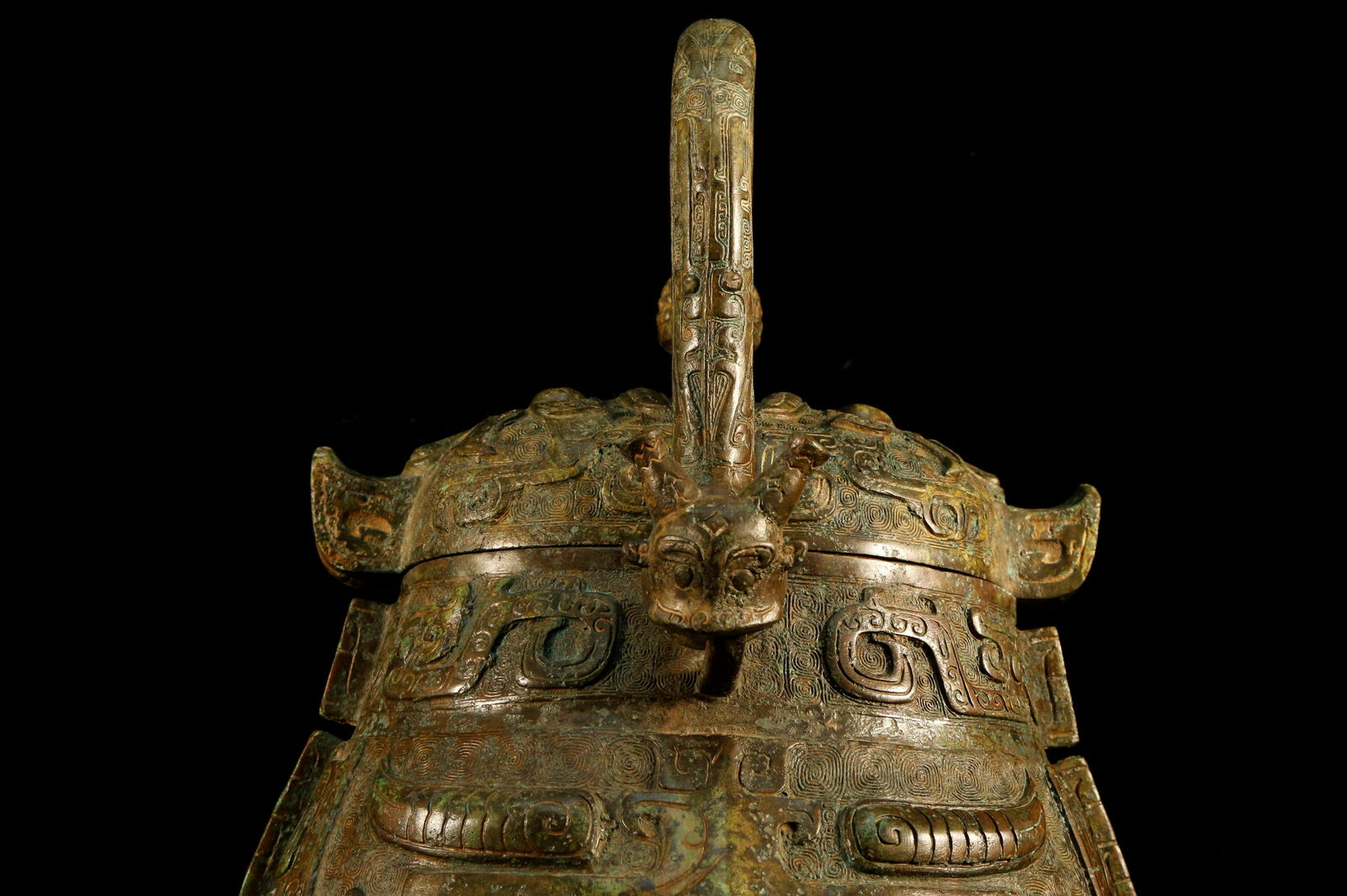 An Antique Bronze Fortune Creature Pot. - 9