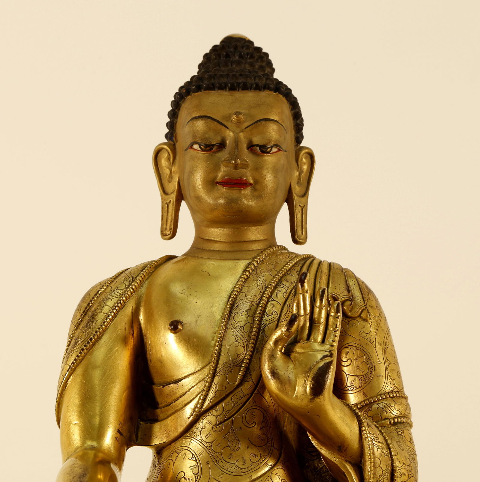 An Impressive Gilt Bronze Sakyamuni - 2