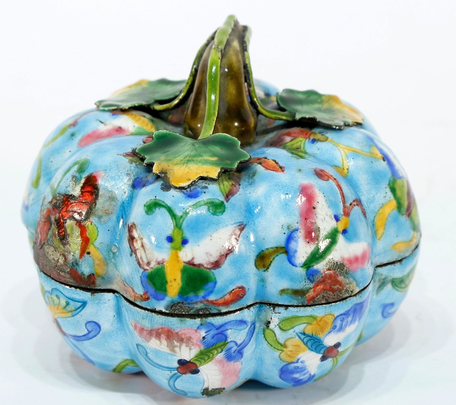 A Preciously bronze Blueing 'Pumpkin' Box - 2