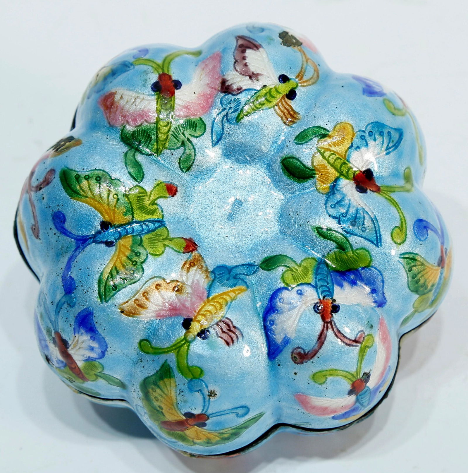 A Preciously bronze Blueing 'Pumpkin' Box - 7