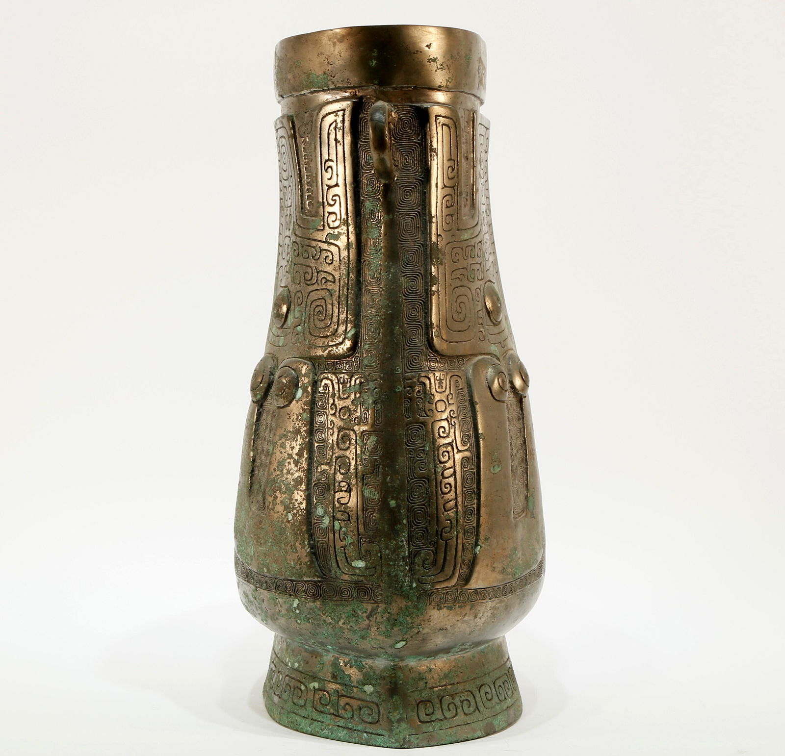 A Lustrous Bronze Beast-Face Vase - 4