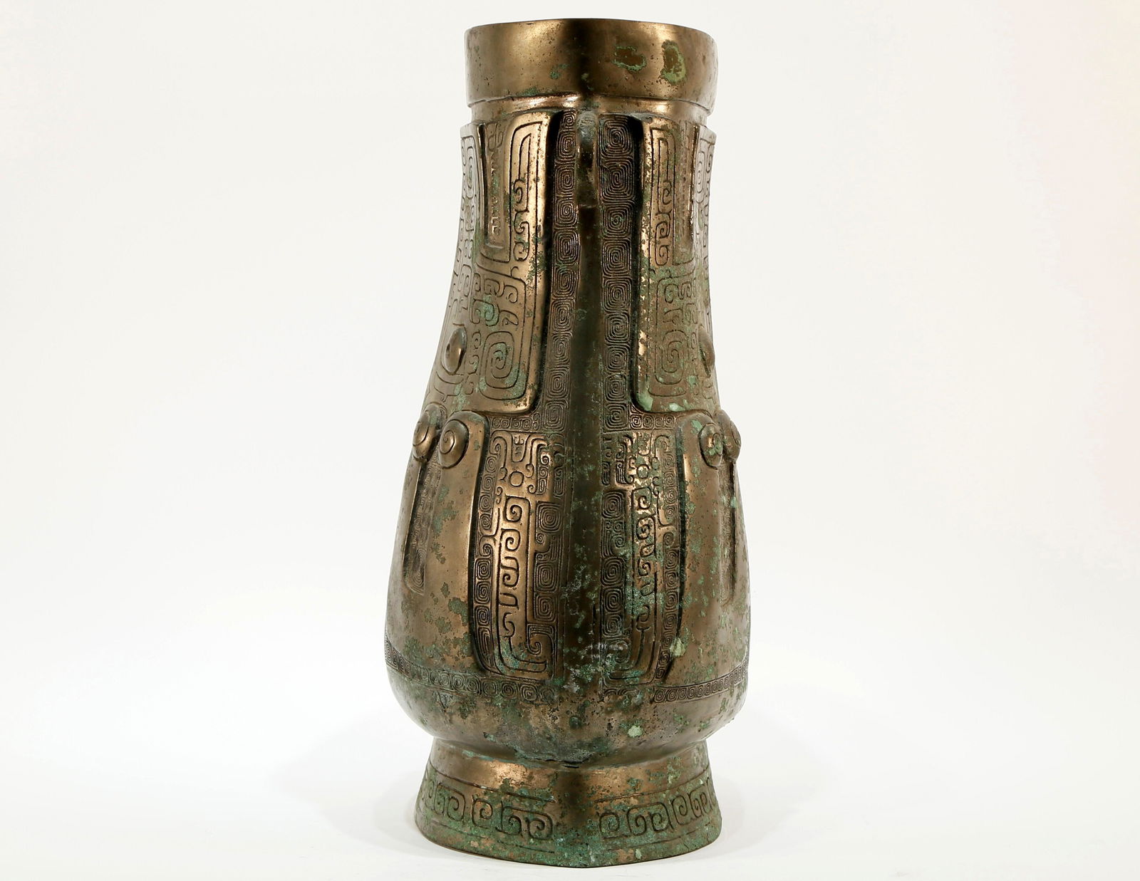 A Lustrous Bronze Beast-Face Vase - 6